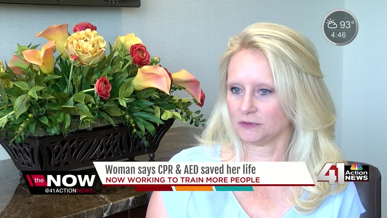 Woman says CPR & AED saved her life - YouTube