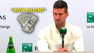 Reporter Asked Djokovic About his Earnings... his Response was Brilliant!