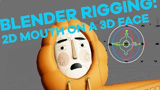 BLENDER Tutorial 2d mouth for a 3d character
