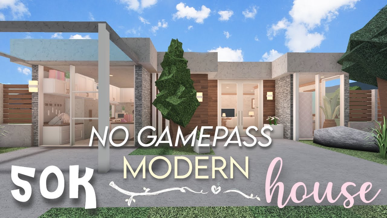 Bloxburg | No Gamepass | Realistic Modern House | Roblox | House Build ...