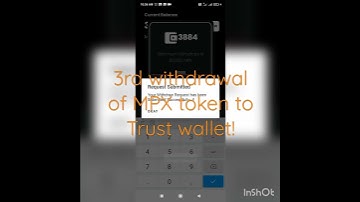 Withdrawal of MPX token to Trust wallet