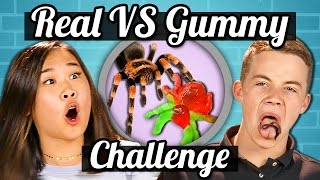 TEENS vs GUMMY FOOD vs REAL FOOD CHALLENGE!!! | Teens Vs. Food