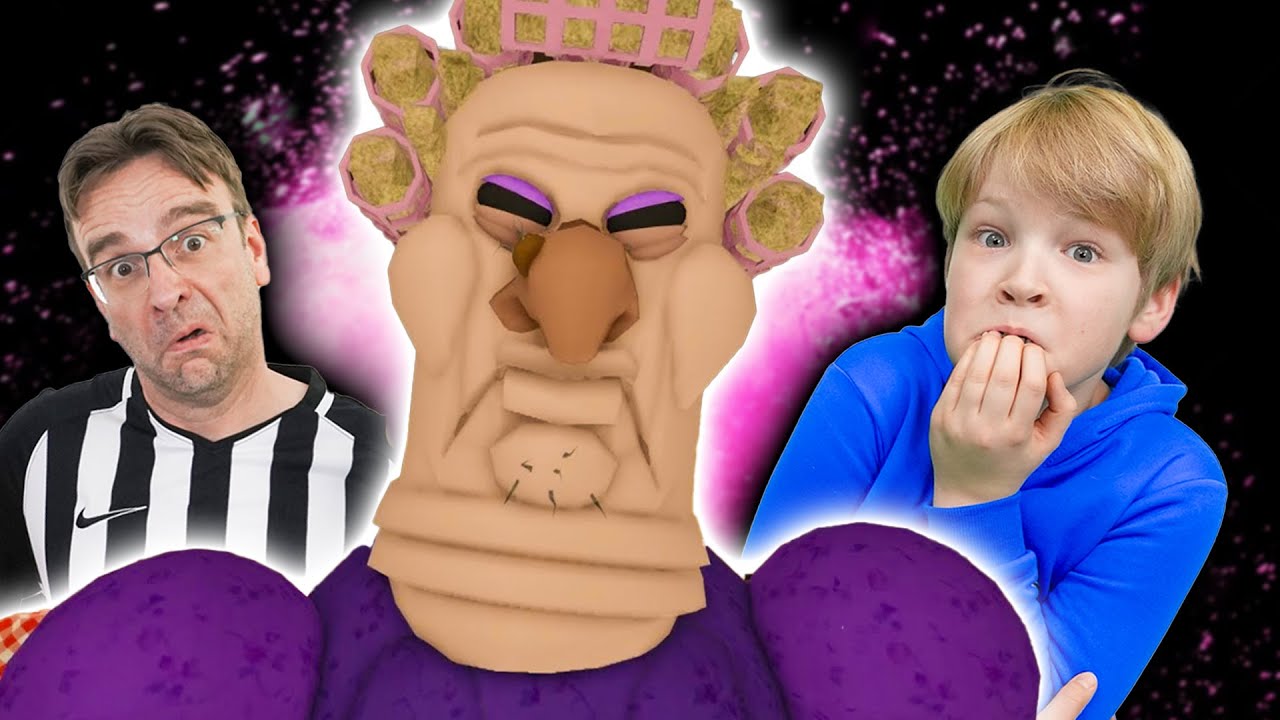 Dad and Akim play Roblox Grumpy Gran