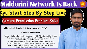 Maldorini Network Kyc Process Complete Step By Step 💥| Maldorini Network New Update