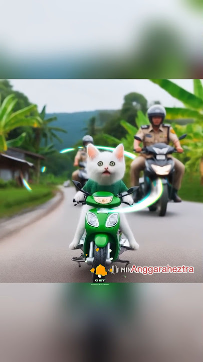 Di Tilang polisi👮 #kucinglucu #lucu #kucing #ai