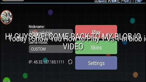 Blob io how to Play 1 Vs 1