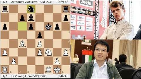 Lê Quang Liêm gặp thần đồng cờ vua người Nga Artemiev Vladislav ở vòng 3 Fide World Cup 2019