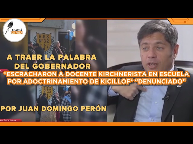 ESCRACHARON A DOCENTE KIRCHNERISTA POR ADOCTRINAMIENTO DE KICILLOF A ESTUDIANTES EN ESCUELA DE PBA