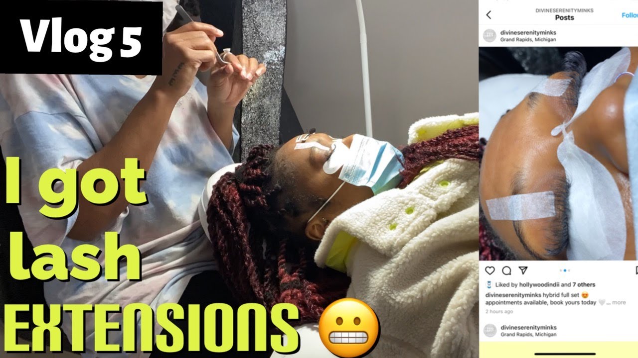 I got Eyelash Extensions done for the first time! /VLOG 5 || Just Jada ...