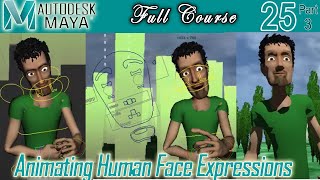 Autodesk Maya Face Expression animation tutorial | face expression animation in Maya | ML-25 Part-3