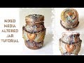 Mixed Media Altered Jar | Prima Marketing Finnabair Products | Candle holders
