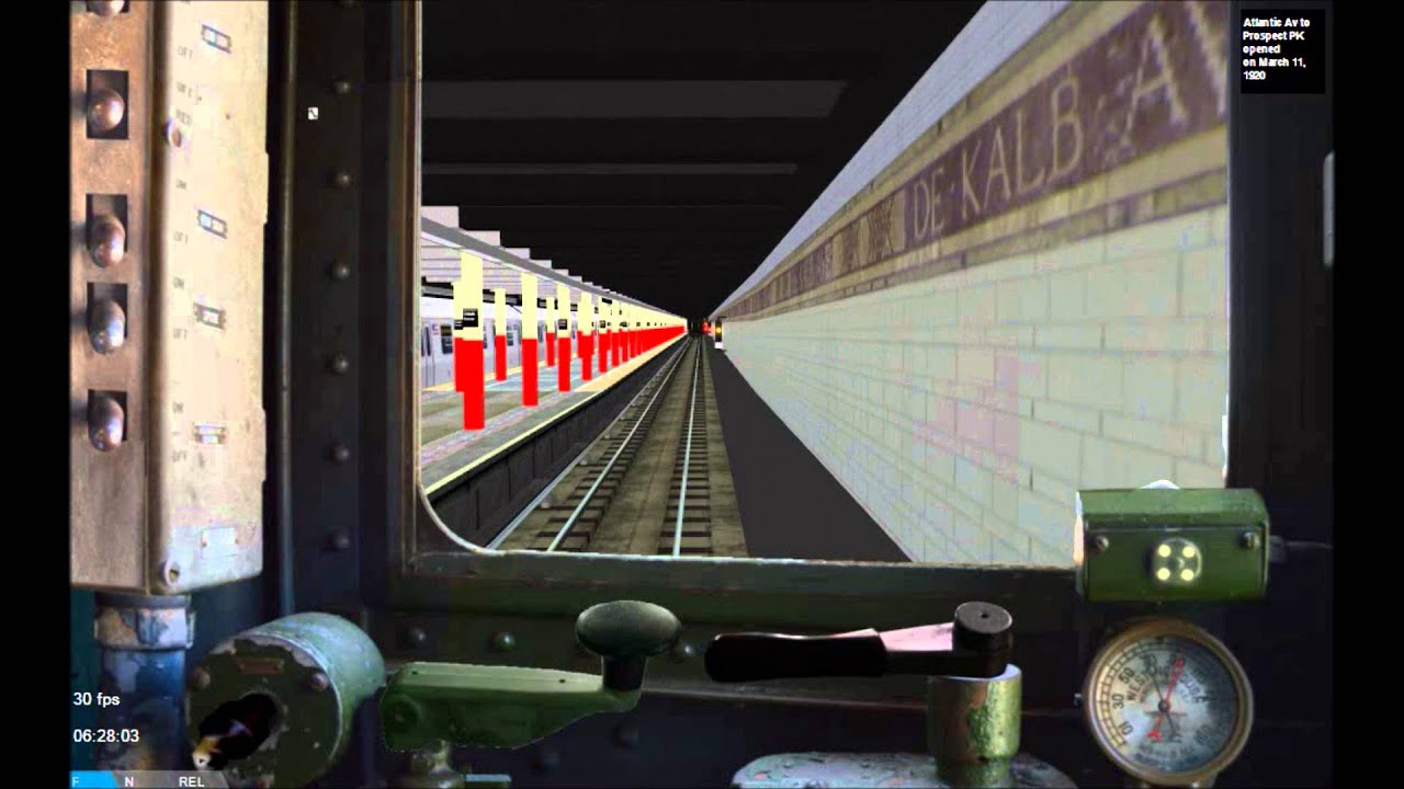 OpenBVE HD: Operating NYC Subway R9 1802 on Fan Trip Astoria to Brighton Beach (New Cab) 4x