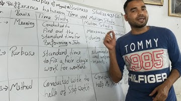 Difference between Time and Motion study