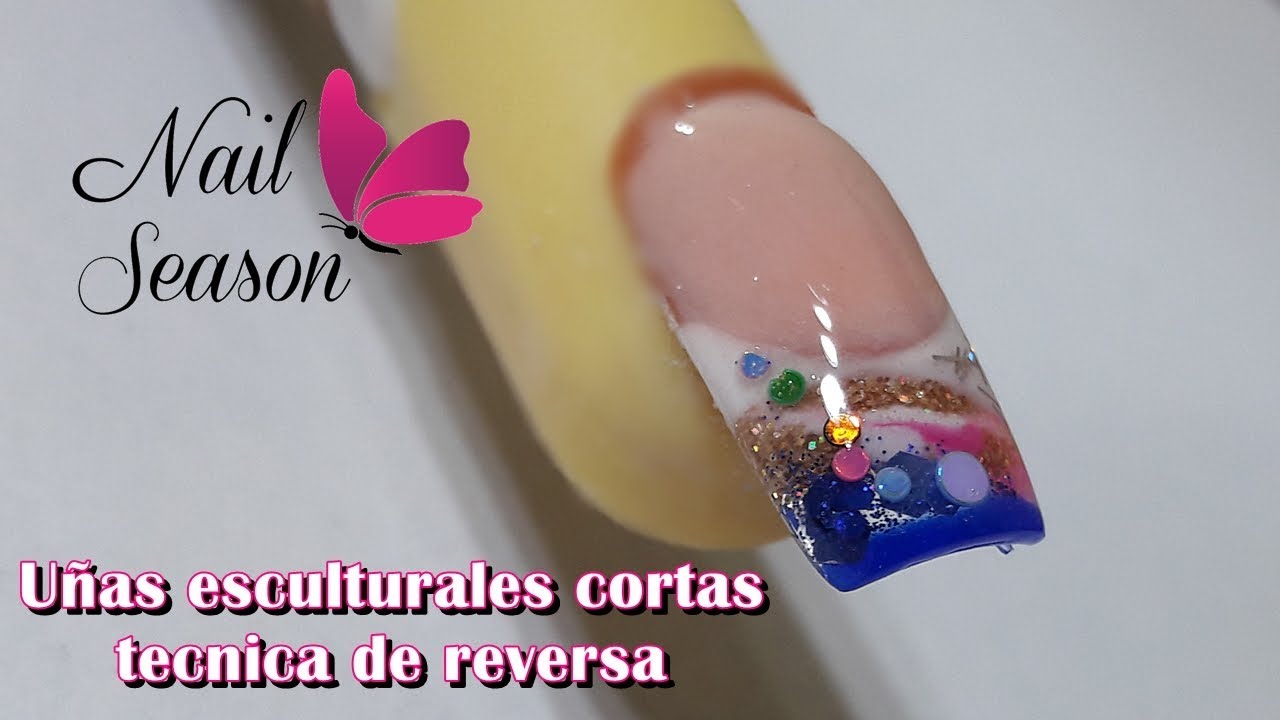How to do sculptural nails step by step short design - YouTube