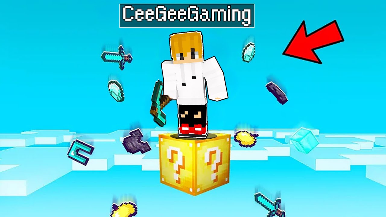 Minecraft But It's One block LUCKY BLOCK..... ( Tagalog )