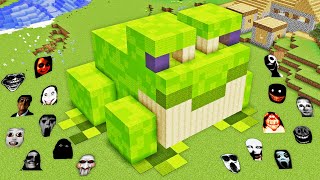 SURVIVAL GIANT FROG BASE JEFF THE KILLER and SCARY NEXTBOTS in Minecraft - Gameplay - Coffin Meme
