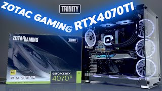 Zotac 4070 Ti Trinity Gaming 12GB Unbox install Gameplay