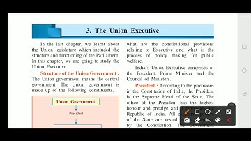 The Union Executive part 2  class 8 civics  ncert