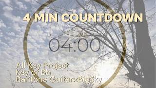 Mellow 4 minutes | Key of Bb | Baritone Guitar | Strymon BigSky | Worship Countdown