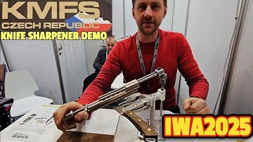 🇩🇪 IWA2025 : KMFS VantaEdge Integral Knife Sharpener Demonstration (German) IWA OutdoorClassics 2025