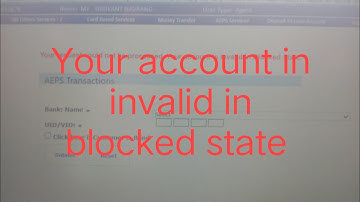 You Account in invalid in State | Sbi csp kyc update | hold account opening csp solution