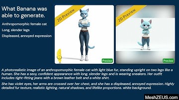 Generating Images with Banana for MeshZEUS