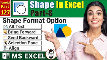 MS-EXCEL-127-Shape Format Option in Excel | Align, Group, Send Backward/Bring Forward, Flip Rotation