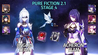 Jingliu x Blade & Acheron x Kafka - Pure Fiction 2.1 Stage 4 (3 Stars) - Honkai Star Rail