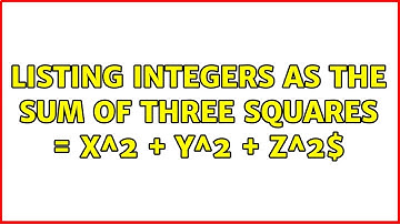 Listing integers as the sum of three squares $m = x^2 + y^2 + z^2$ (3 Solutions!!)