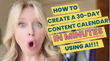 How to Create a 30-Day Social Media Content Calendar in MINUTES Using AI!