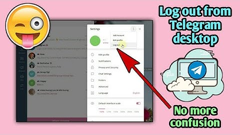 How to log out Telegram desktop