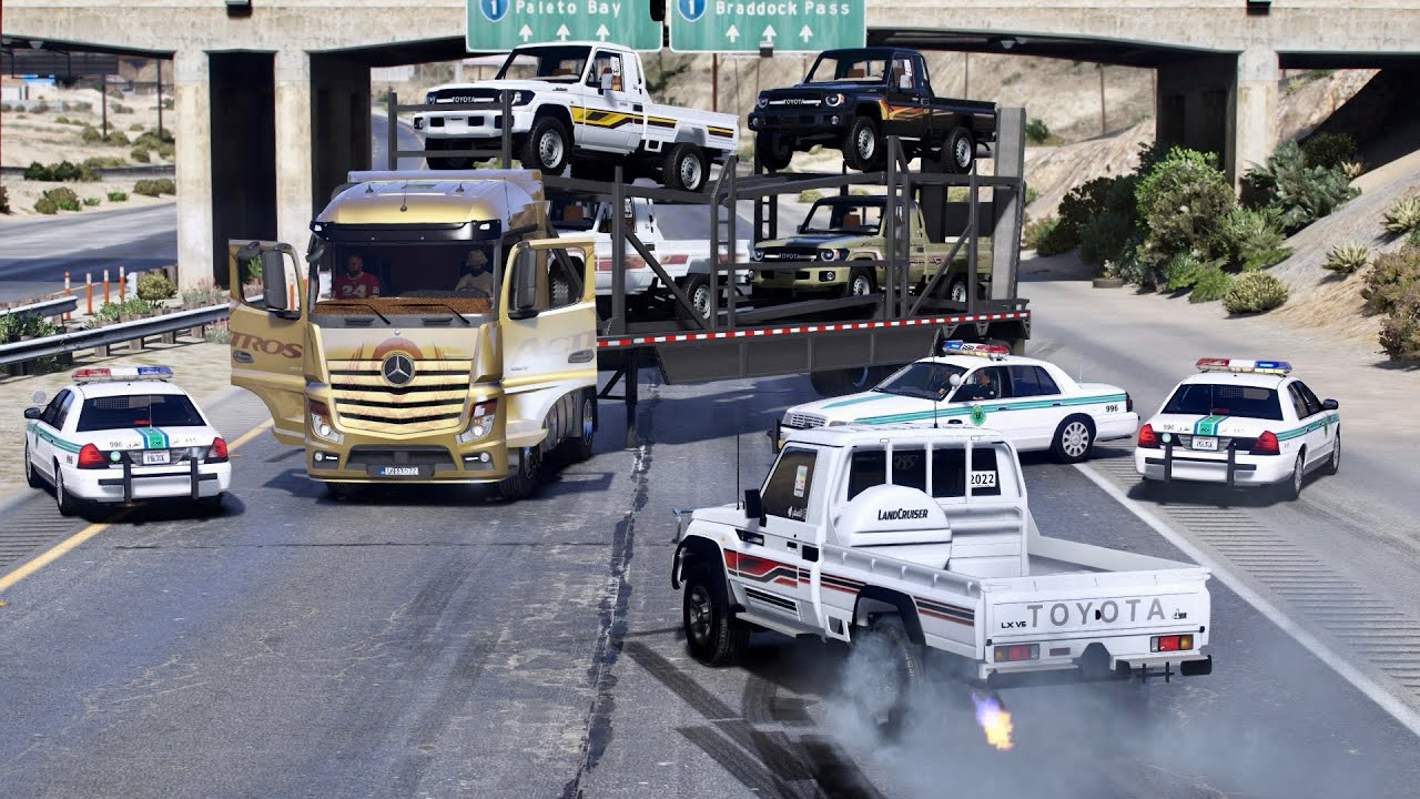 سرقوا ناقله السيارات بطريقة لا تتوقع لكن تتعاون الشرطة مع راعي الشاص بالقبض عليهم || قراند 5 - GTA V