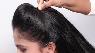 Easy Half Puff Hairstyle for College/Party Hairstyles for Short Hair Girls | Prom Hairstyles