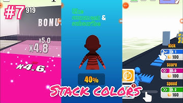 Stack Colors - Levels 36-40- Gameplay Walkthrough | best android game | running games