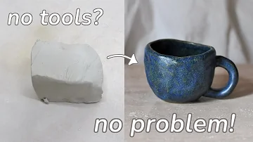 How to make a Ceramic Mug - no wheel required! // Pinch Pot Tutorial // pottery at home