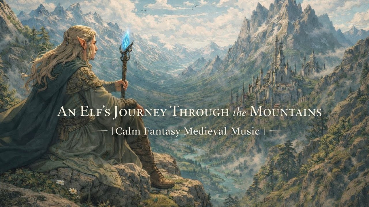 Calm Fantasy Medieval Music | An Elf’s Journey Through the Mountains