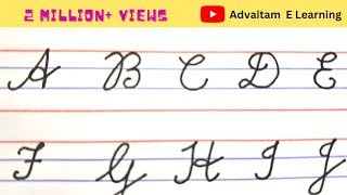 Cursive writing for Beginners #2, A to Z, CBSE ICSE IGCSE IB, Capital letters कैसे लिखना सिखाएं