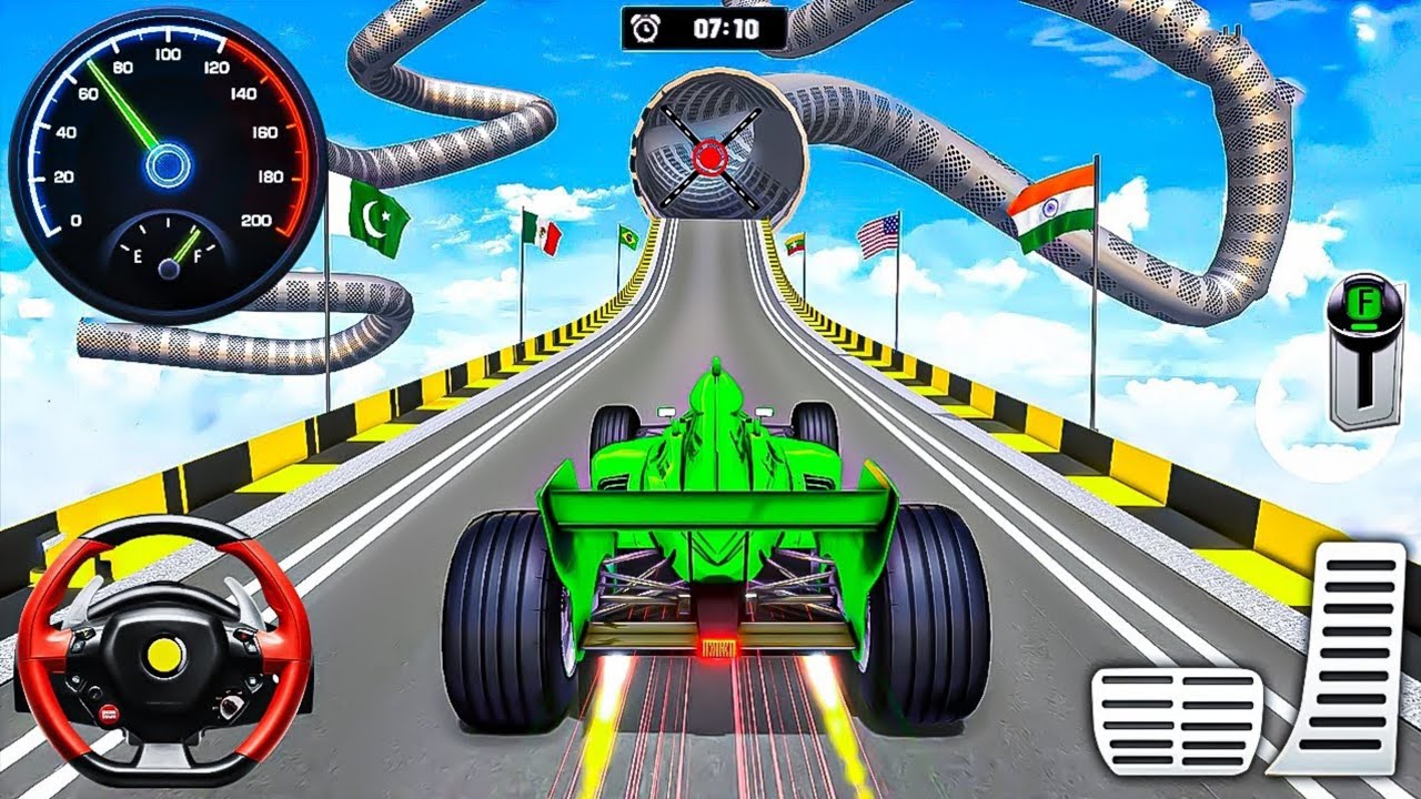 Extreme Formula Car Racing Stunts 3D- Impossible Mega Ramp GT Car 3D