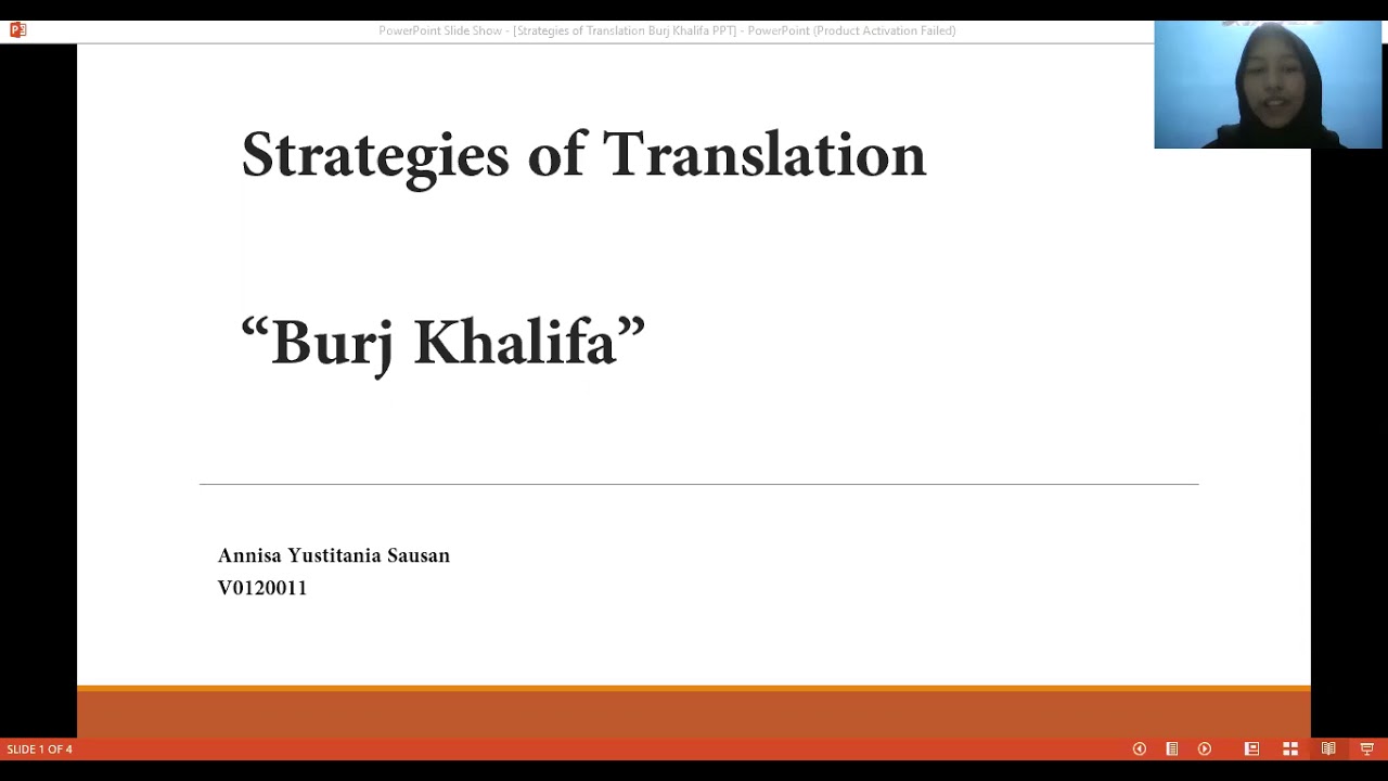 Analysis Strategies Of Translation Burj Khalifa Text YouTube