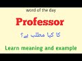 Professor Meaning In Urdu English Professor K Kia Matlab Hai