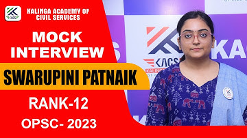 SWARUPINI PATNAIK II RANK -12 II OAS TOPPER-2023