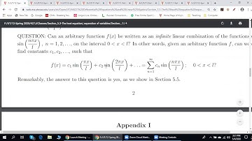 Differential Equations and Linear Algebra - Fourier series