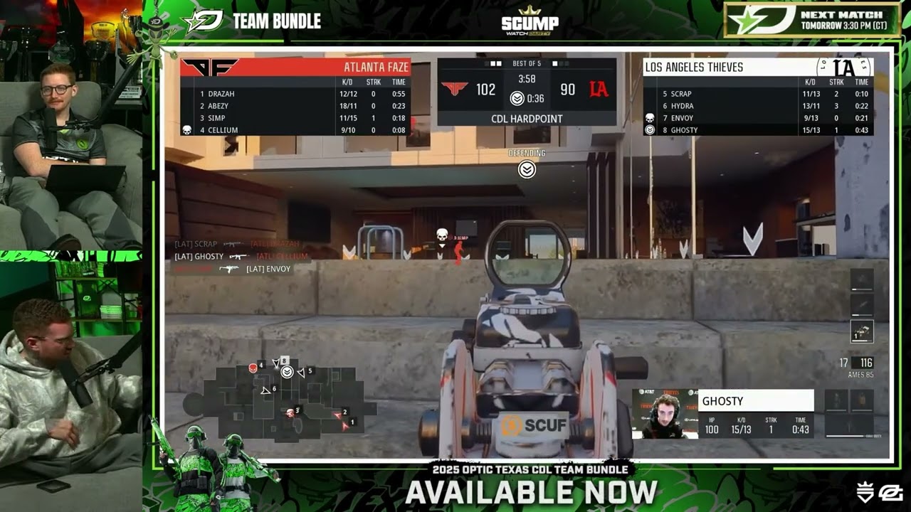 Scump Reacts to FaZe ELIMINATING Thieves From a $20k Tournament! (aBeZy 40 Bomb) 💣