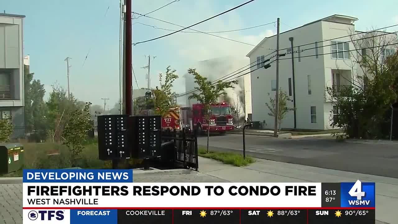 Firefighters respond to condo fire - YouTube