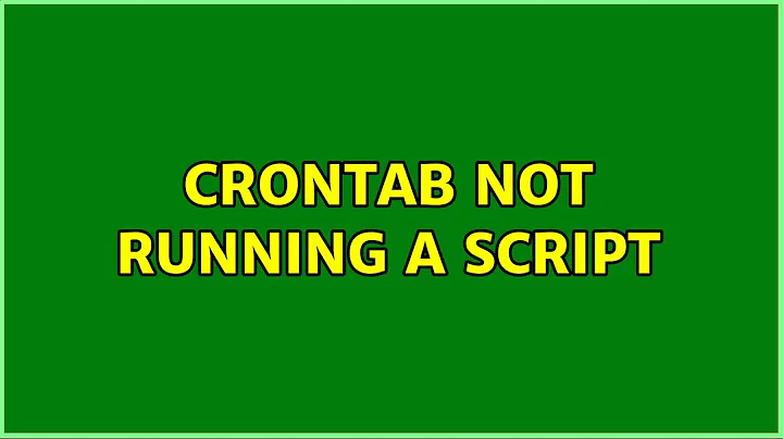 Crontab not running a script