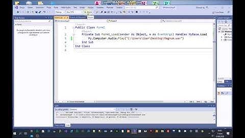 VB.NET İle Forma Ses Ekleme
