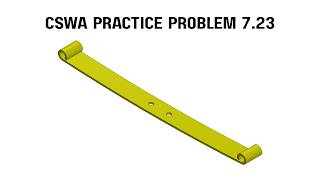 SolidWorks CSWA Practice Problem 7.23