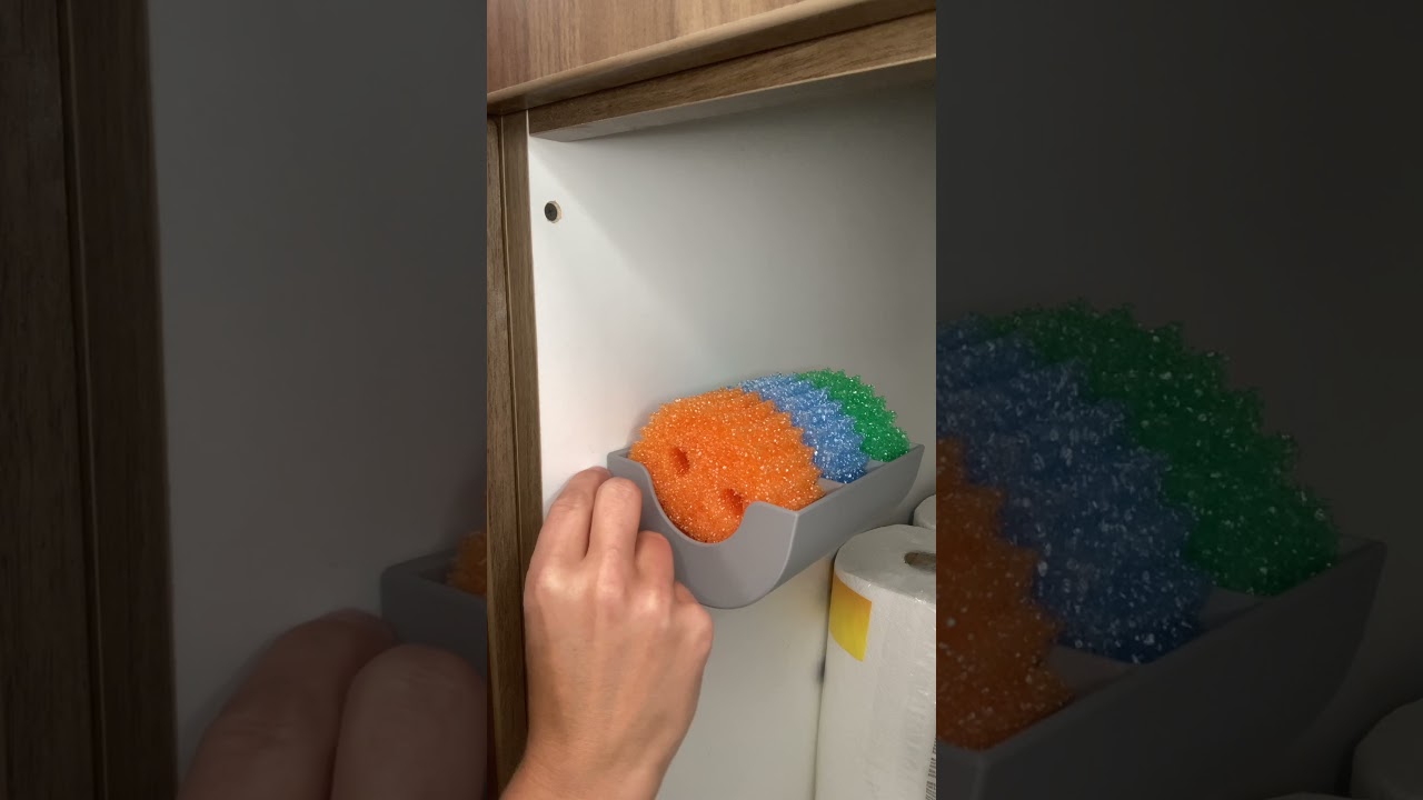 Sponge Holder Under Sink Organizer great for a smiley sponge