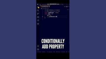 😲😲 Conditionally Add Properties to an Object using JavaScript ES6 #javascript #shorts #programming
