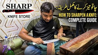 Correct techniques for honing both sides of the blade, including burr removal.